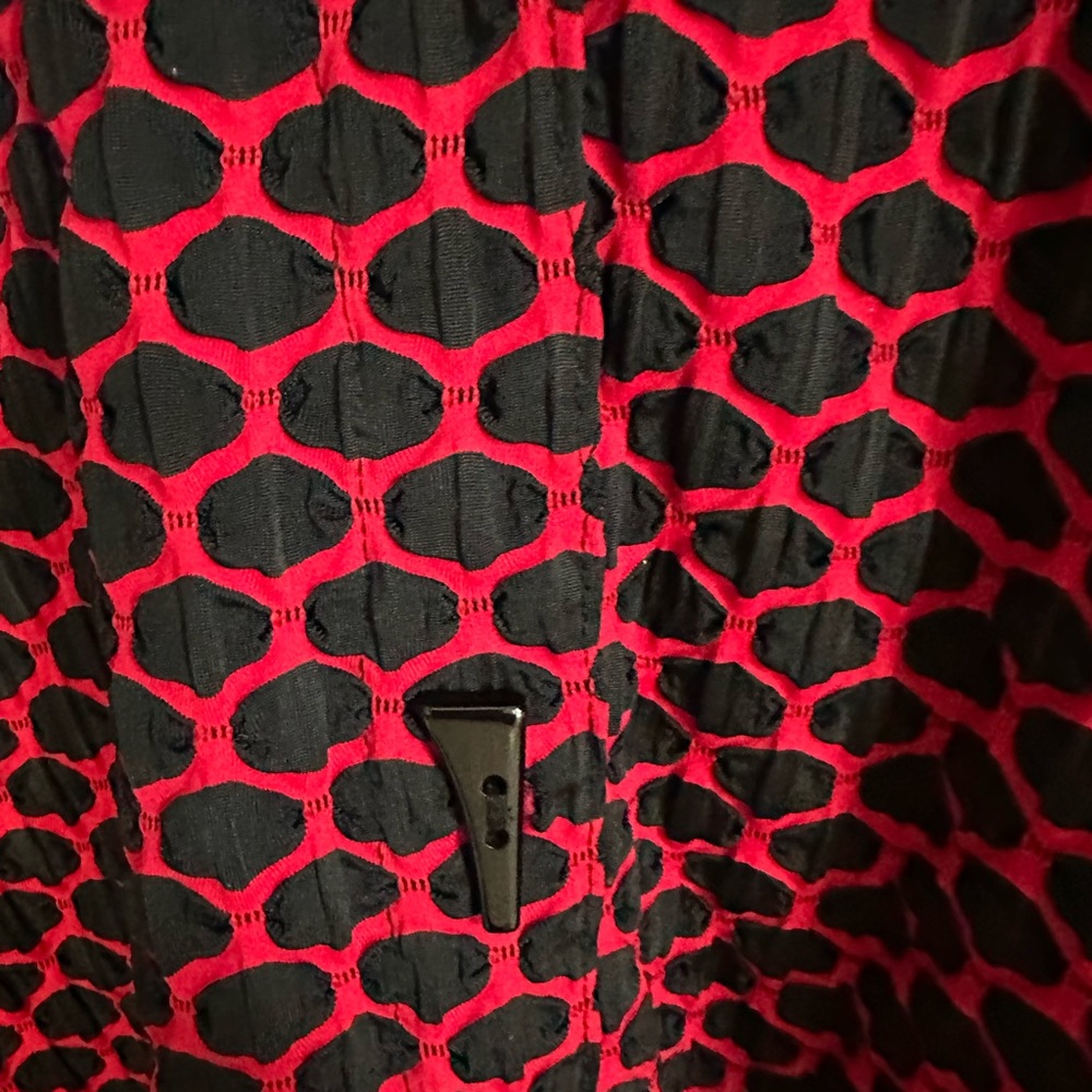 Source Unknown Red And Black Patterned Blazer - image 4